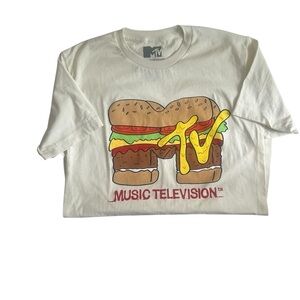MTV Graphic T-Shirt in White full length unisex M